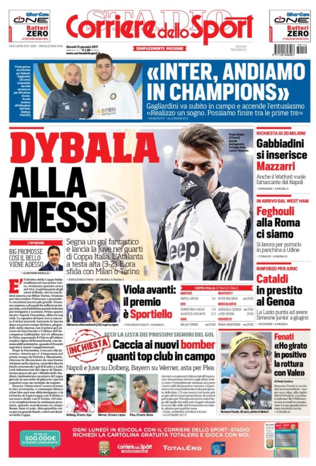 Corriere Dello Sport 12 Gennaio 2017