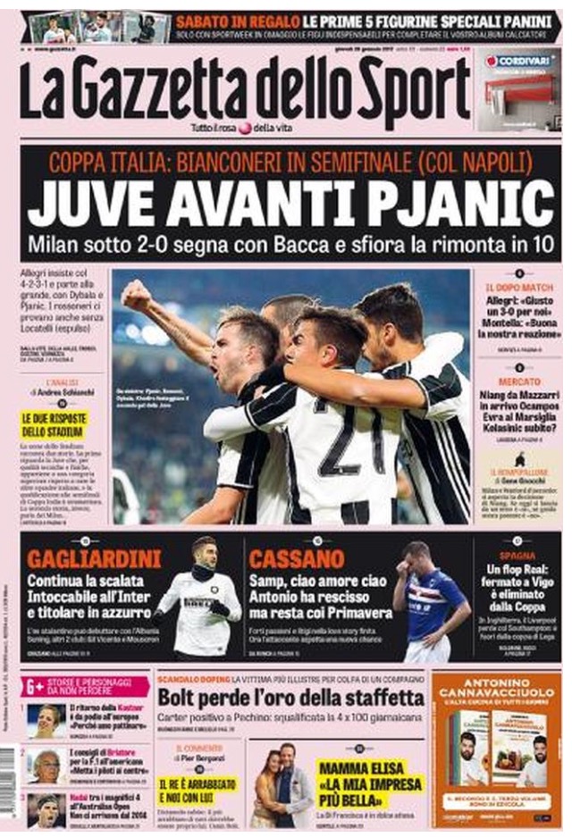 Gazzetta Dello Sport 26 Gennaio 2017