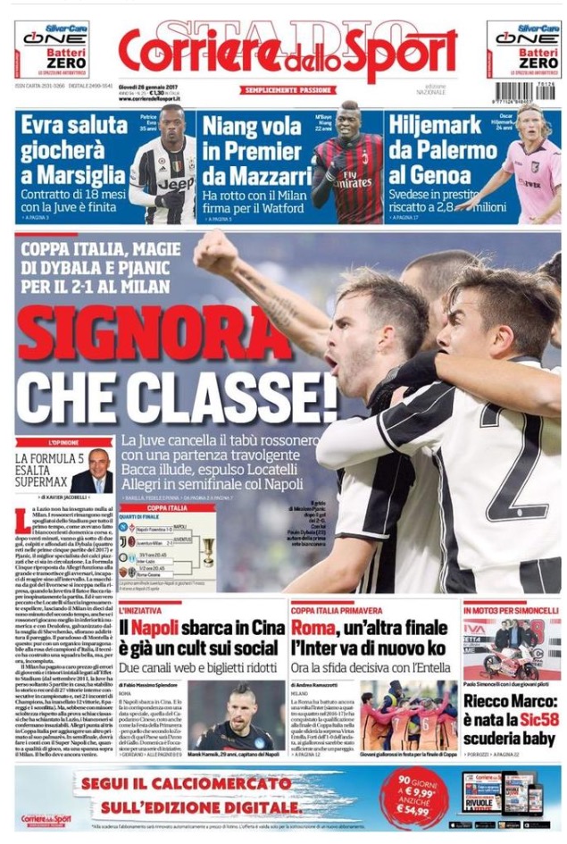 Corriere Dello Sport 26 Gennaio 2017