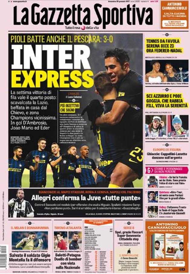 Gazzetta Dello Sport 29 Gennaio 2017