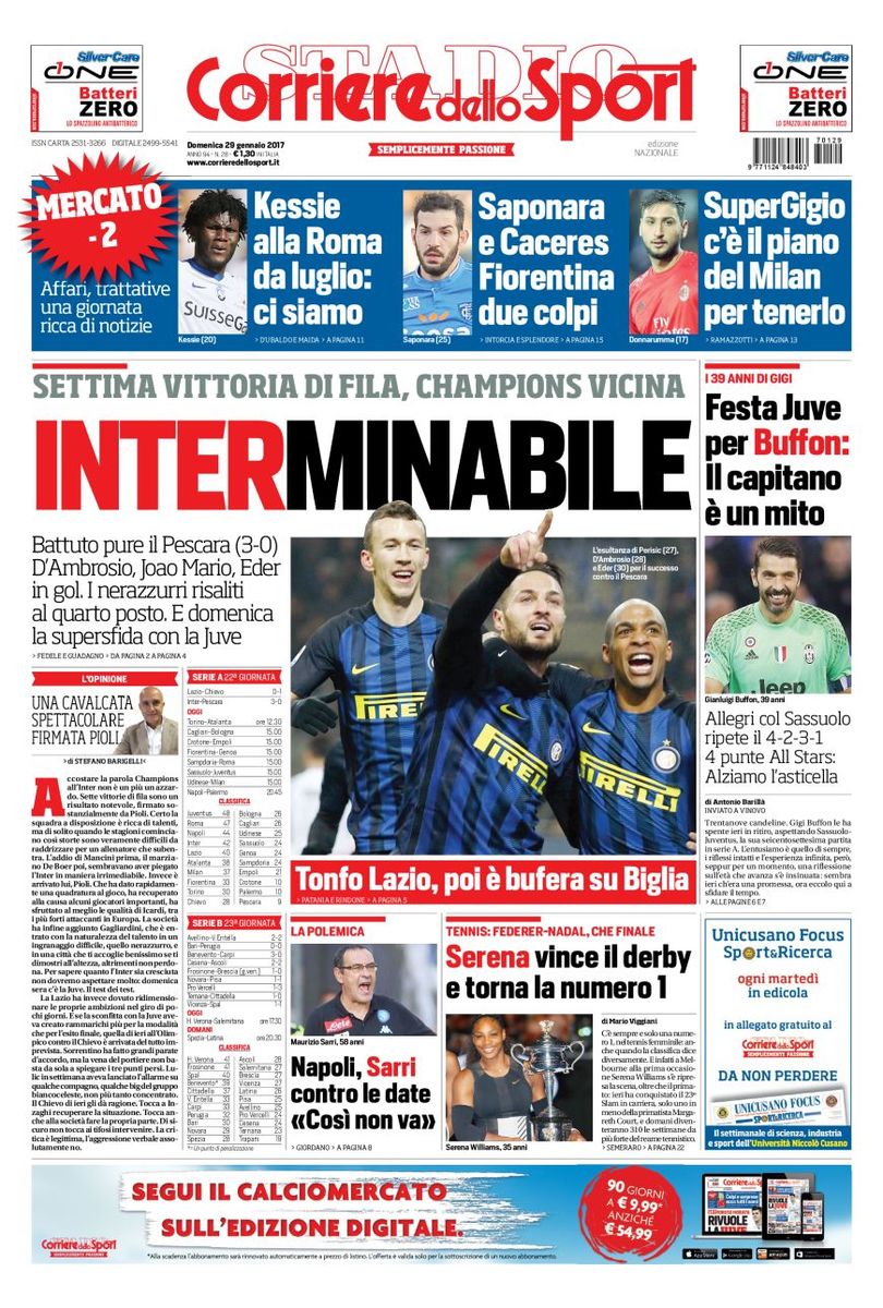 Corriere Dello Sport 29 Gennaio 2017