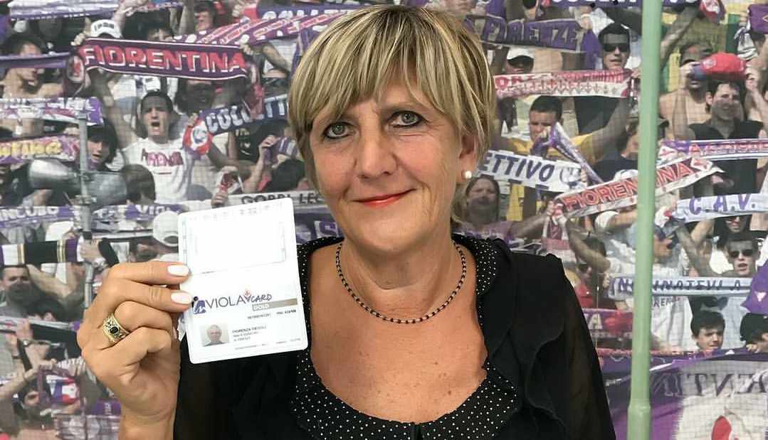 Si chiama Fiorenza Fiesoli la prima abbonata viola allo stadio per la nuova stagione della Fiorentina
