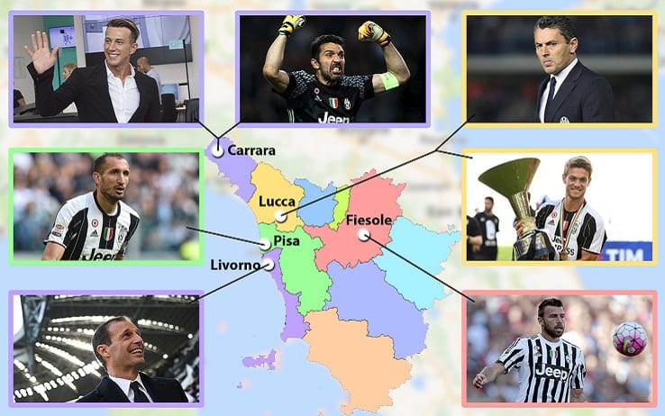La squadra più Toscana della serie A? Non è la Fiorentina ma proprio la Juventus. Sette in totale i nati nella regione viola