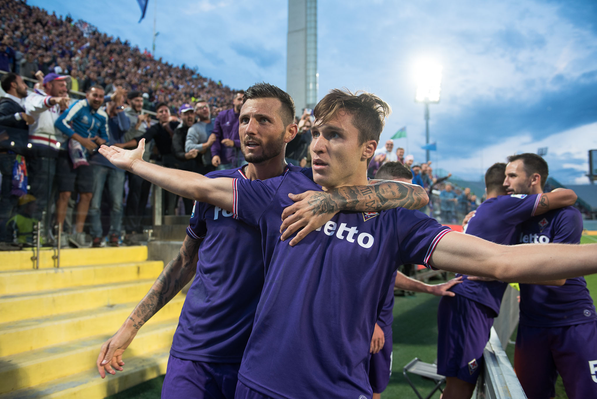 Meraviglia di Chiesa al 13′, Fiorentina in vantaggio al Franchi