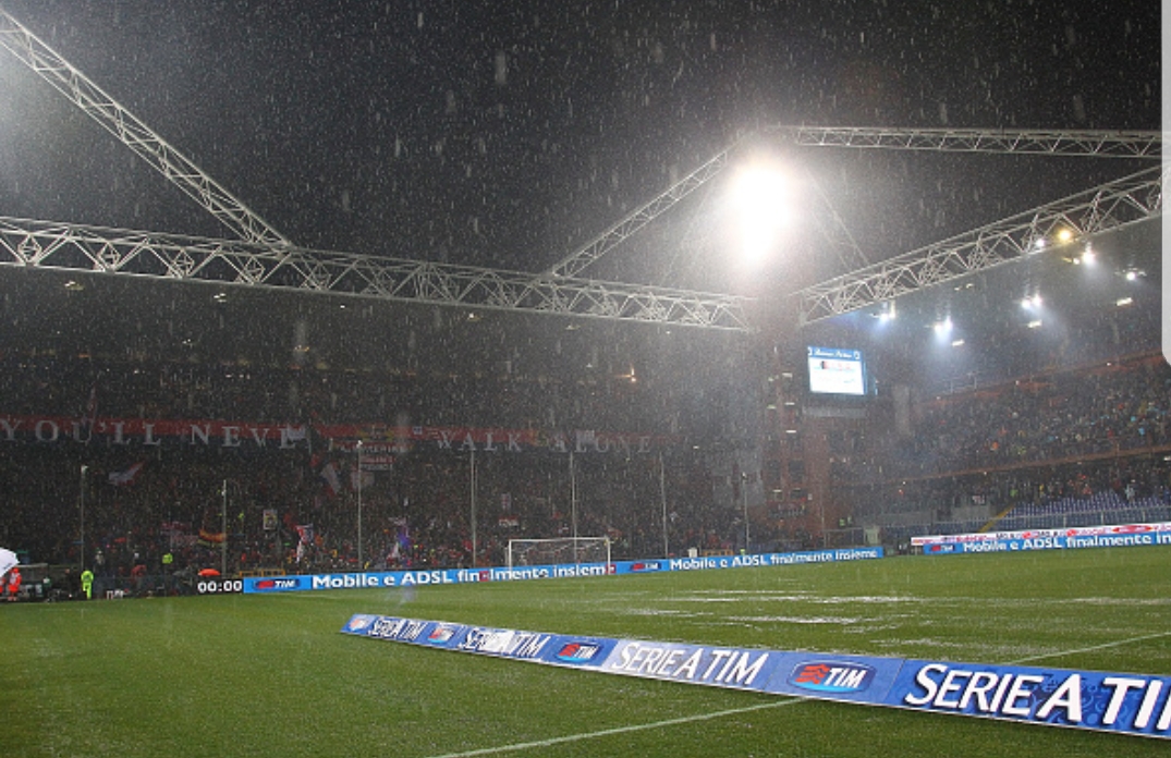 Piove a Genova, verso il rinvio Sampdoria – Roma. In arrivo la comunicazione ufficiale
