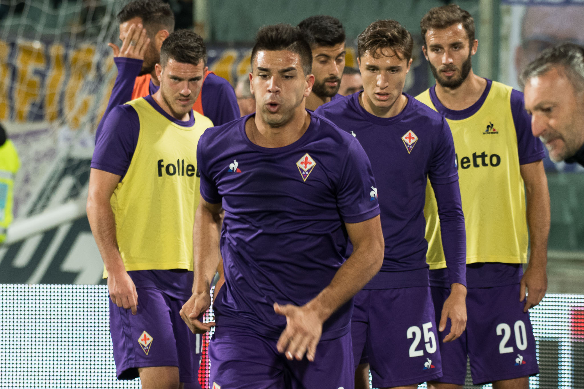 Simeone non conosce sosta e fatica, è lui il giocatore della Fiorentina che ha corso di più