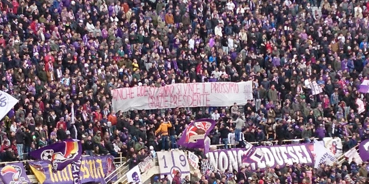 La Curva Fiesole punge i Della Valle: “Anche quest’anno si vince il prossimo. Grazie Presidente”