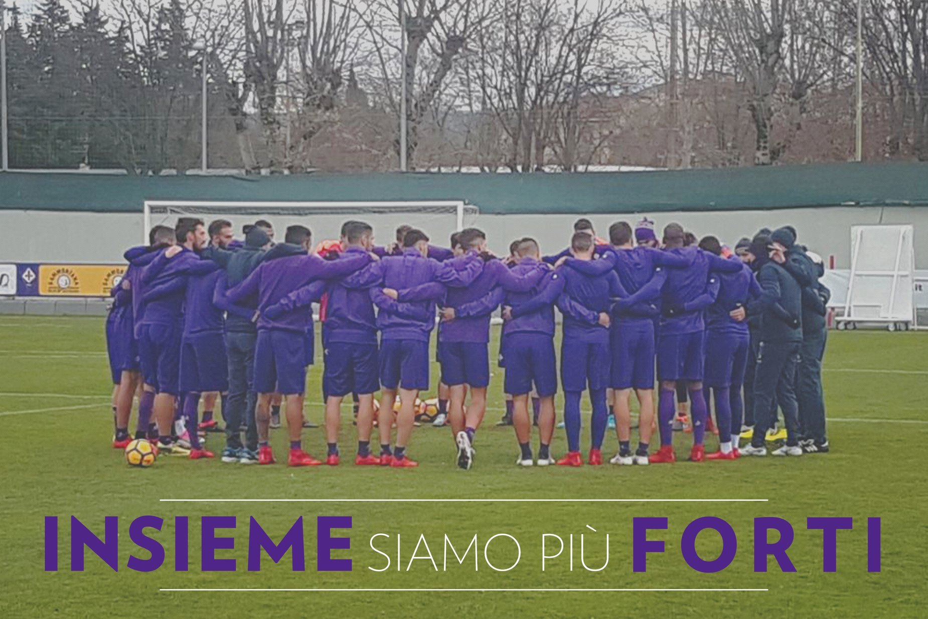 ACF sui social: “Questo è il nostro gruppo, insieme siamo più forti. Forza Viola!”
