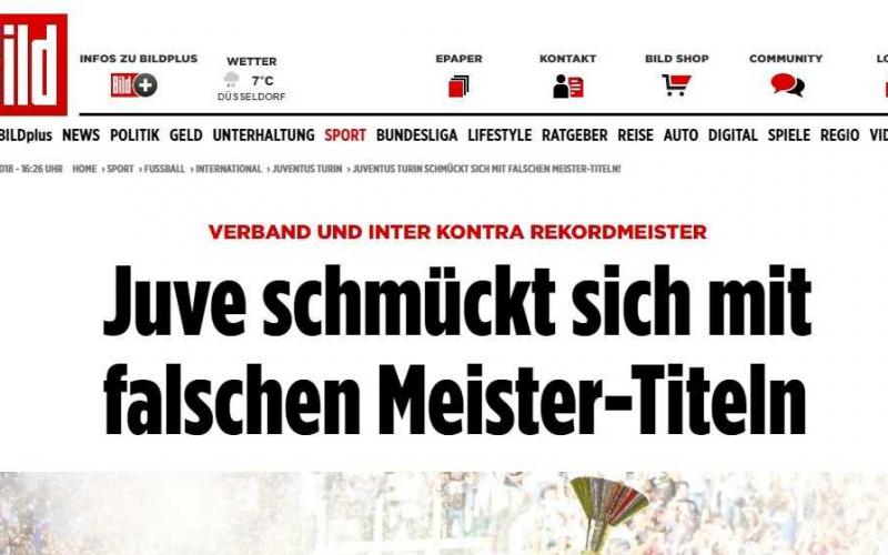 Bild: “La Juventus si vanta di vittorie in un sistema corrotto. Festeggia scudetti revocati”