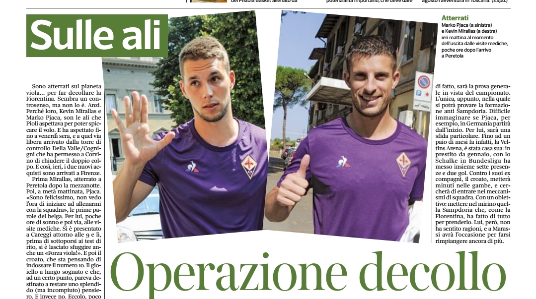 Pjaca+Mirallas, la Fiorentina vuole volare. Ecco il piano di recupero fisico per il croato
