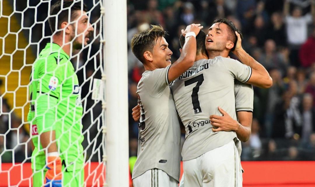 Udinese-Juventus 0-2 decidono i gol di Bentancur e Ronaldo