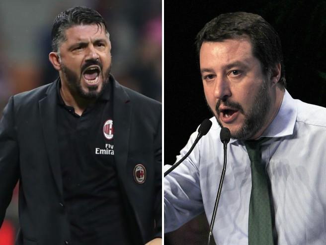 Gattuso risponde a Salvini: “Le sue critiche? Pensi ai veri problemi dell’Italia, non a me”