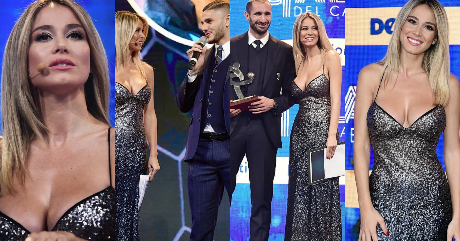 Diletta Leotta ruba la scena agli oscar del calcio. Gli occhi sono tutti per lei FOTO