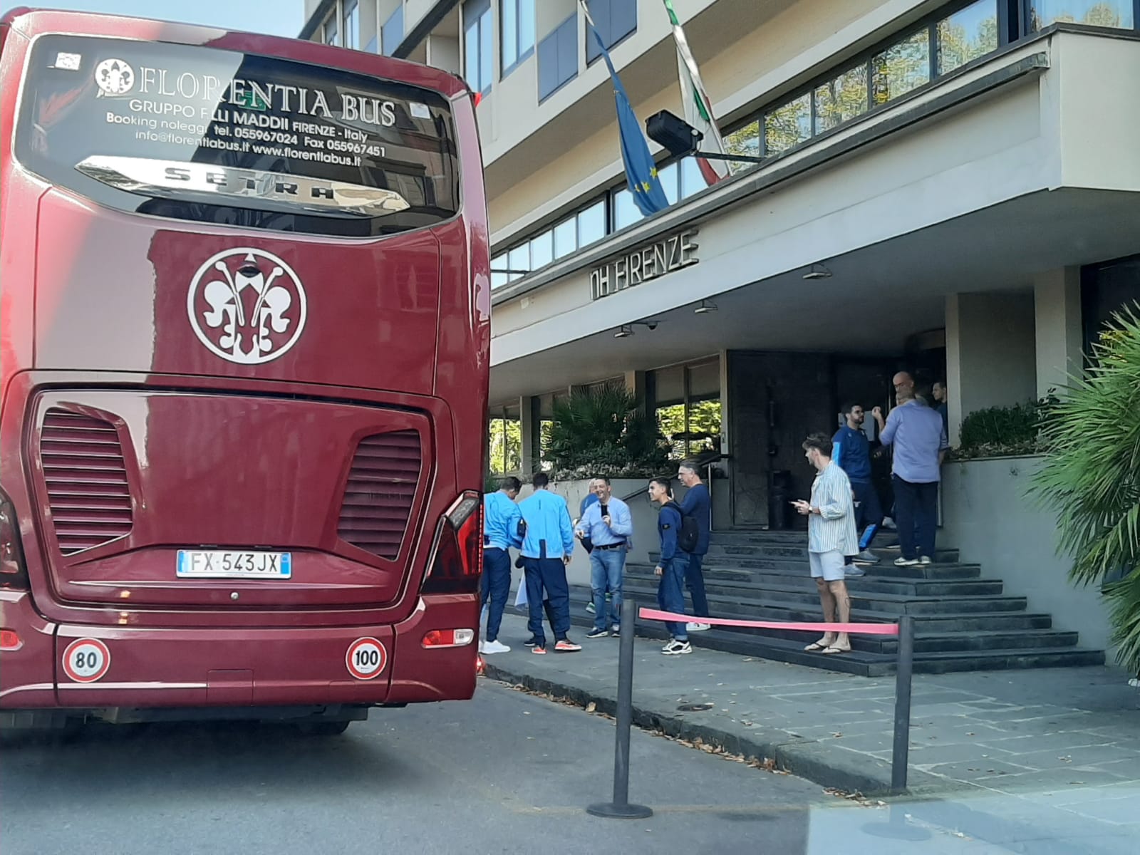 (FOTO): Lazio arrivata adesso a Firenze all’Hotel del canonico ritiro pre partita