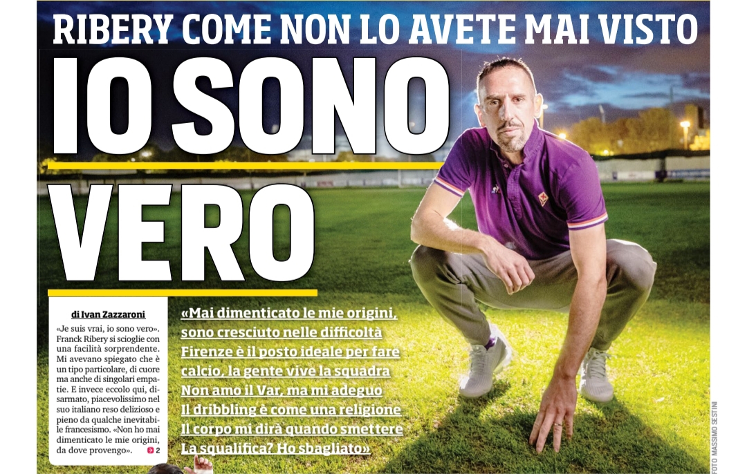 Ribery: “Con Montella grande rapporto. Chiesa meglio esterno che attaccante. Dopo il rosso…”