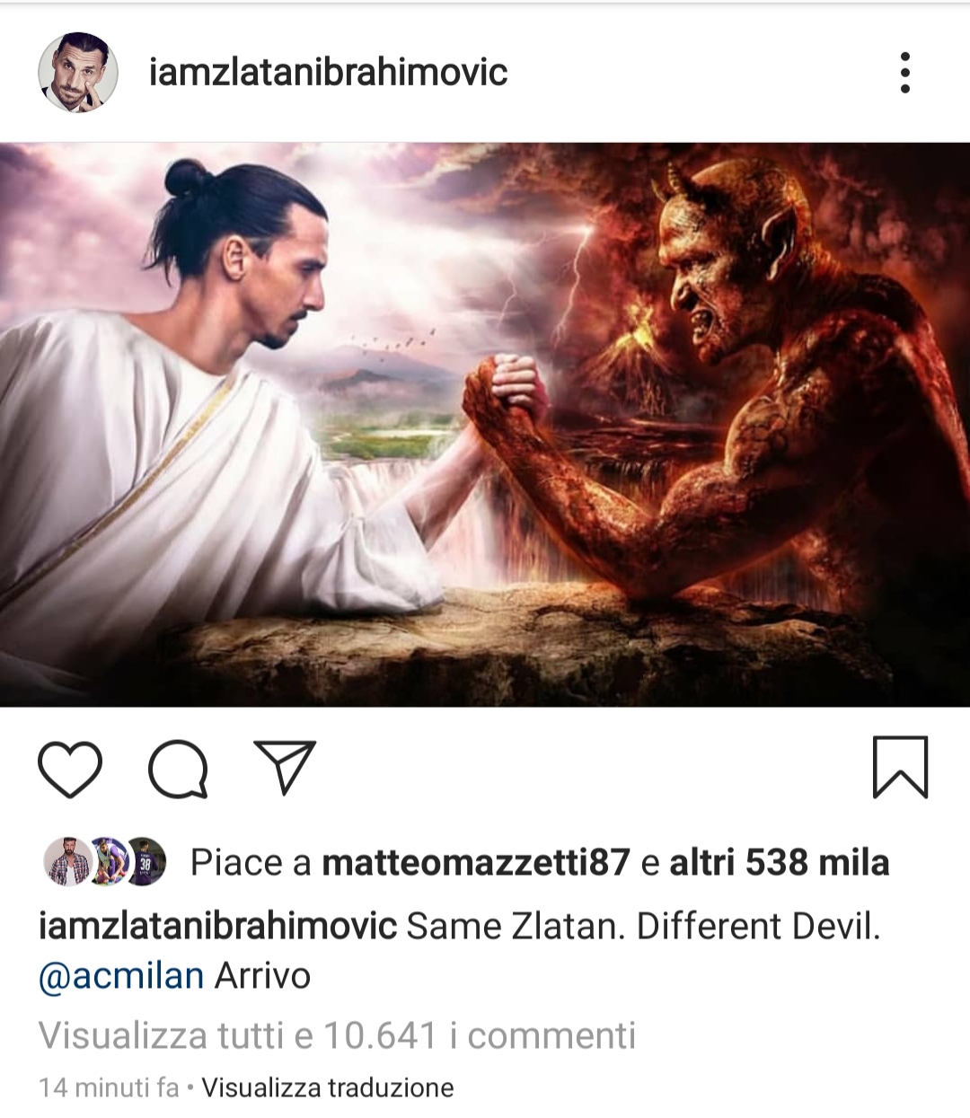 (FOTO)”Stesso Zlatan, diverso diavolo. Milan arrivo”. Ibra torna ufficialmente in Italia