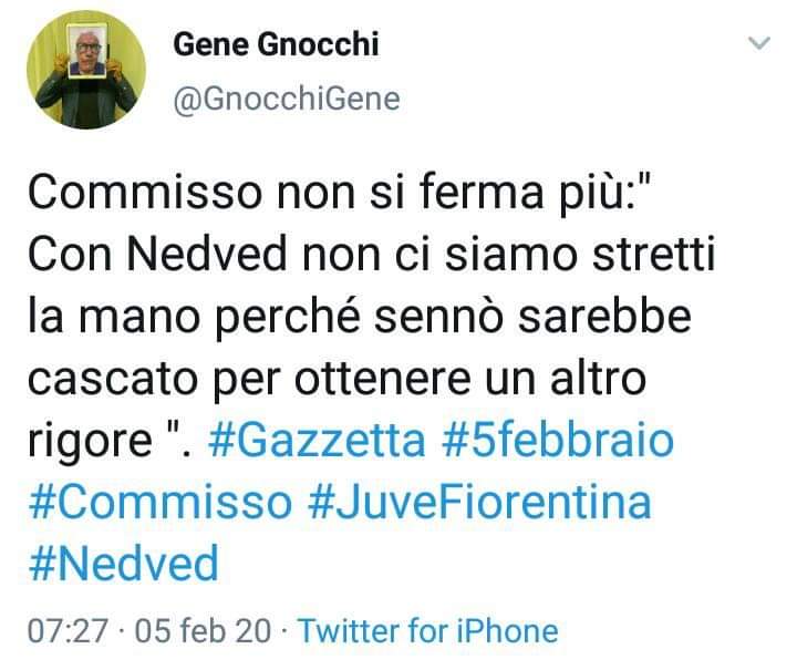 (FOTO) Gene ironizza su Commisso: “Con Nedved non ci siamo stretti la mano, sennò avrebbero fischiato..”