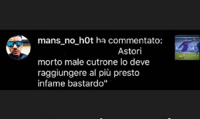 (FOTO) Vergogna social: “Astori morto male, Cutrone lo deve raggiungere presto infame”
