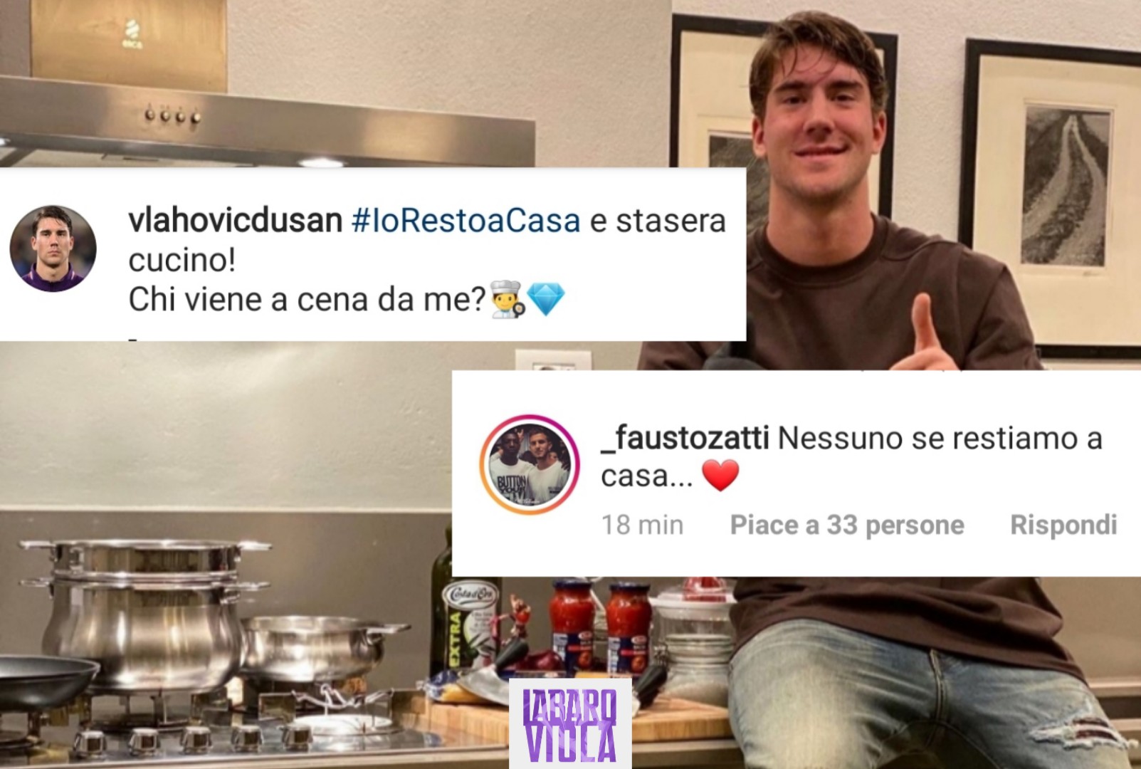 Gaffe social di Vlahovic: “Stasera cucino io, chi viene a cenare a casa mia?” E un tifoso viola risponde…