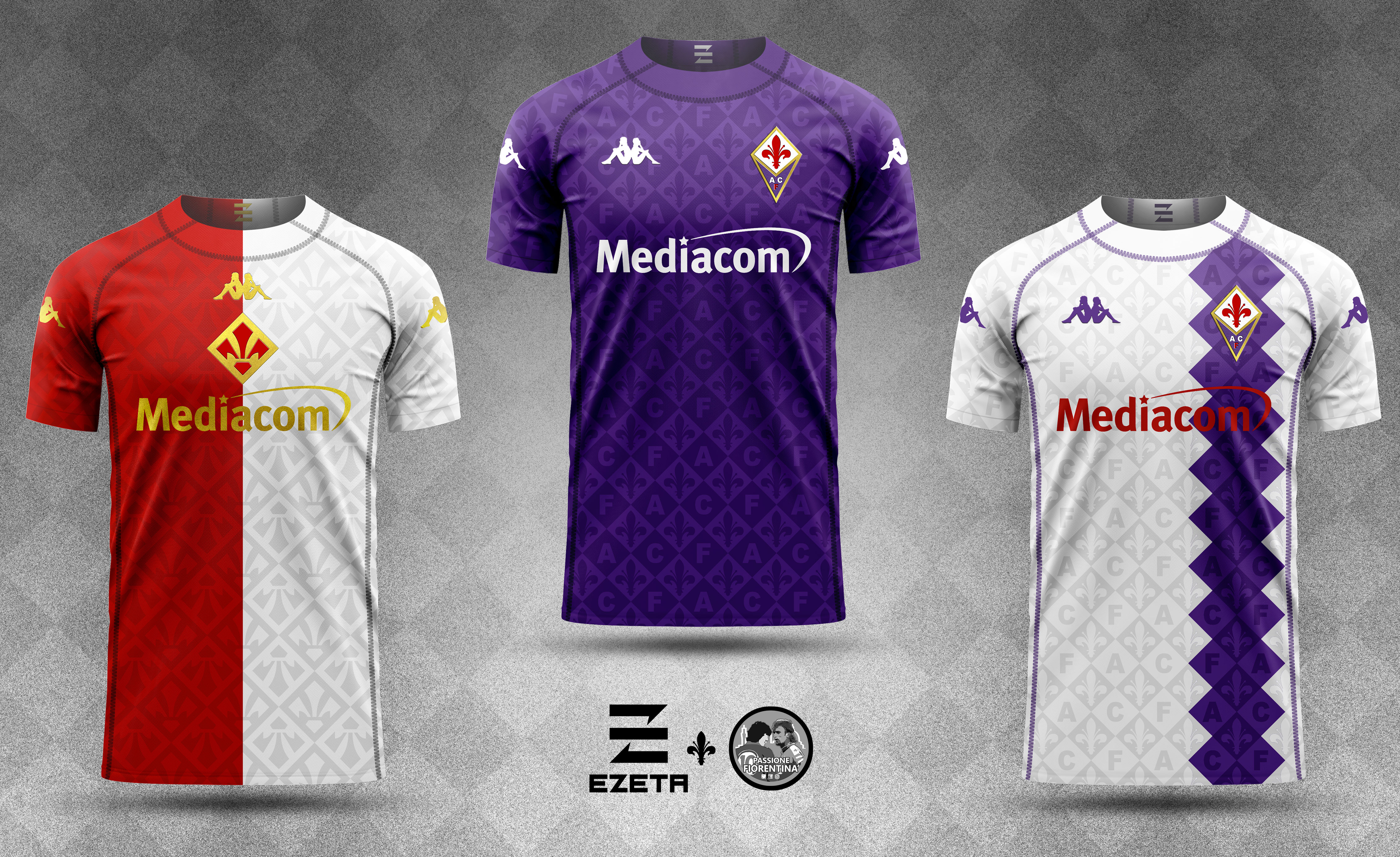 La Fiorentina vestirà Kappa, tre proposte sulla nuova maglia ...