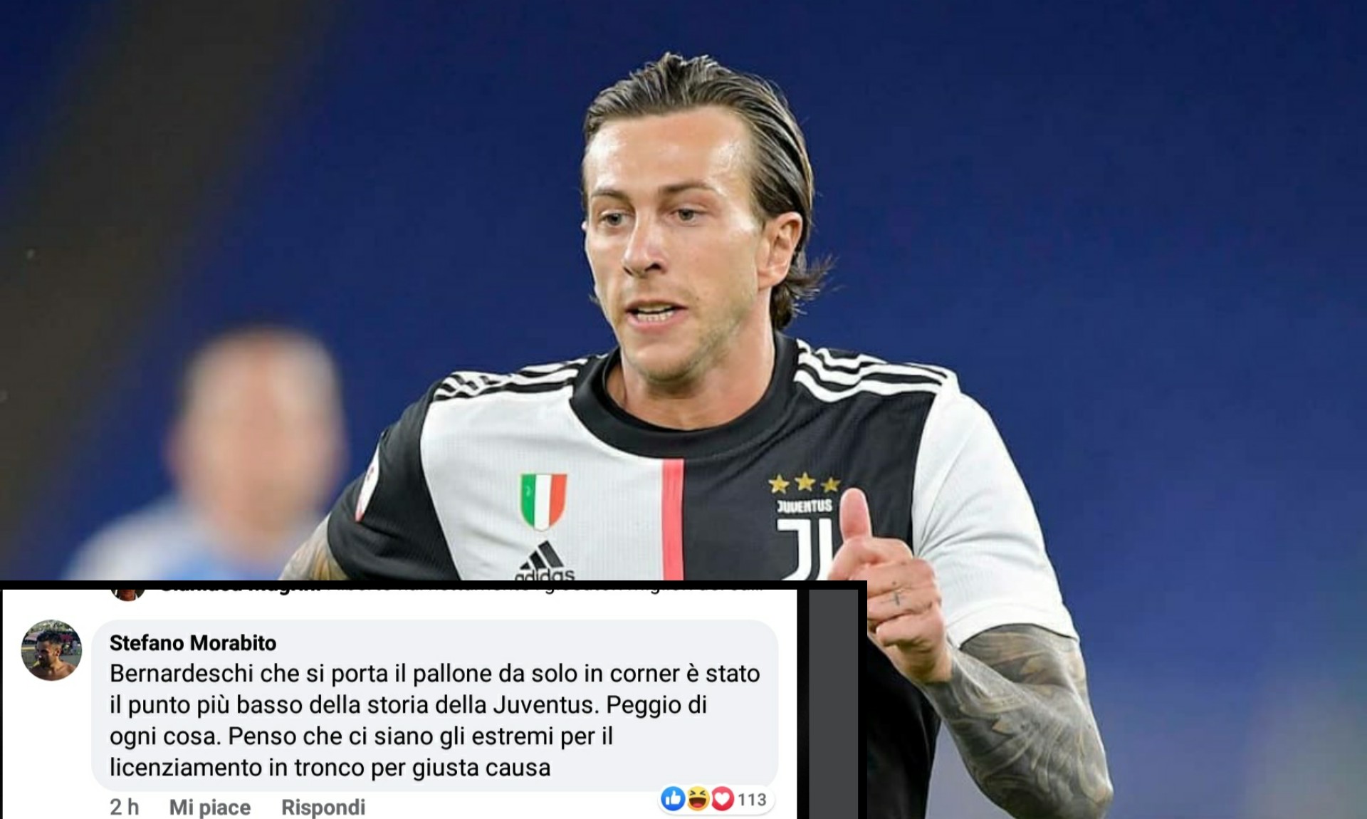 La Juventus fa la figuraccia e il peggiore è sempre Bernardeschi, tifosi infuriati: “Andrebbe licenziato”