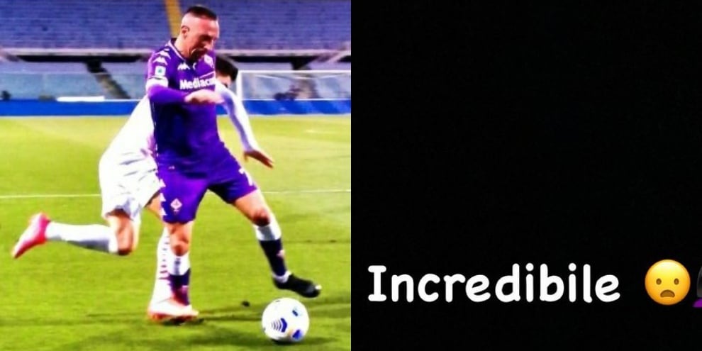 Da casa Ribery protestano contro il rigore non fischiato alla Fiorentina, l’immagine sembra chiara