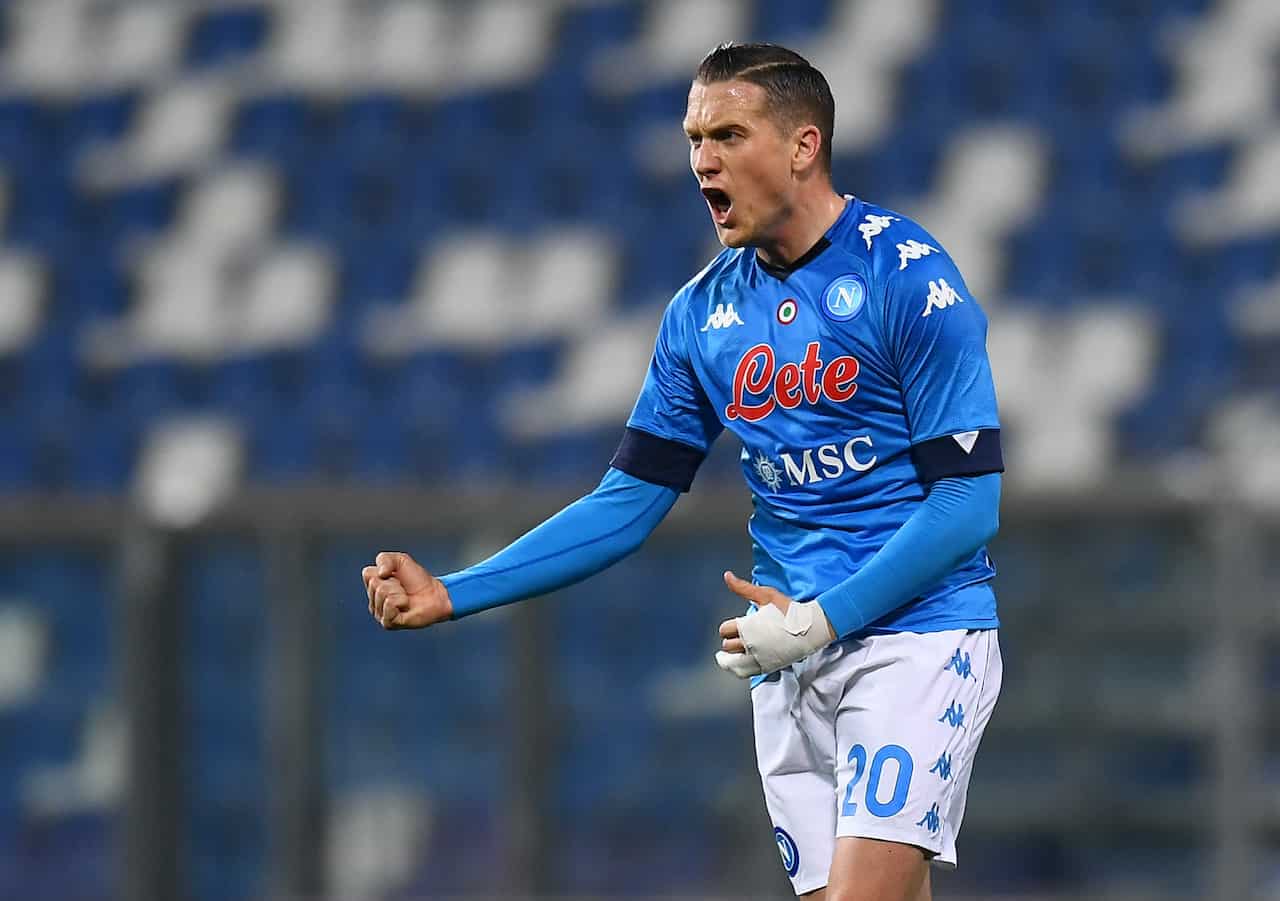 Fiorentina-Napoli 0-2 al 67′. Zielinski segna su deviazione di Venuti