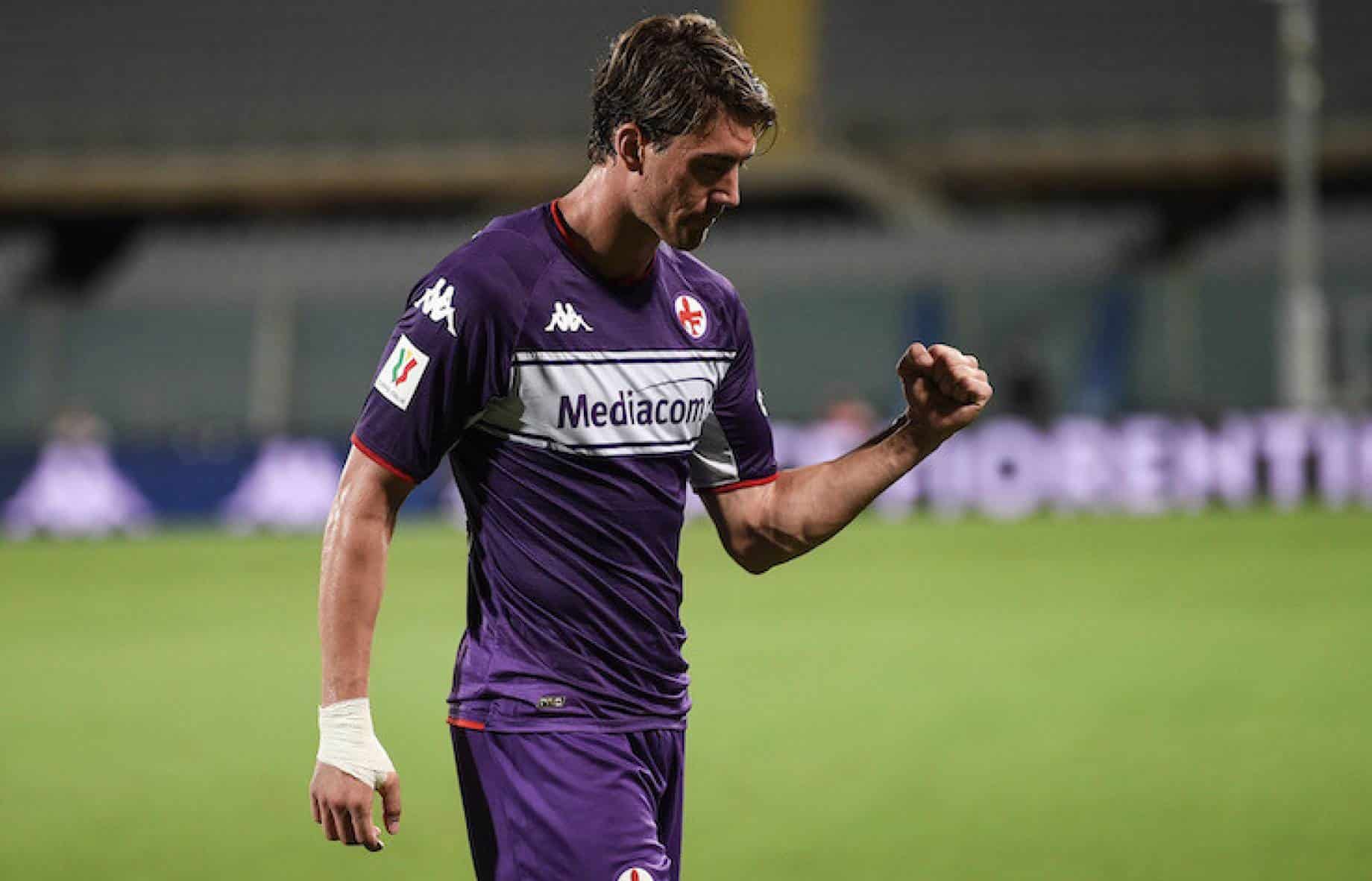 Al 49′ Atalanta-Fiorentina 0-2. Rigore su Bonaventura steso in area. Doppietta per Vlahovic dal dischetto