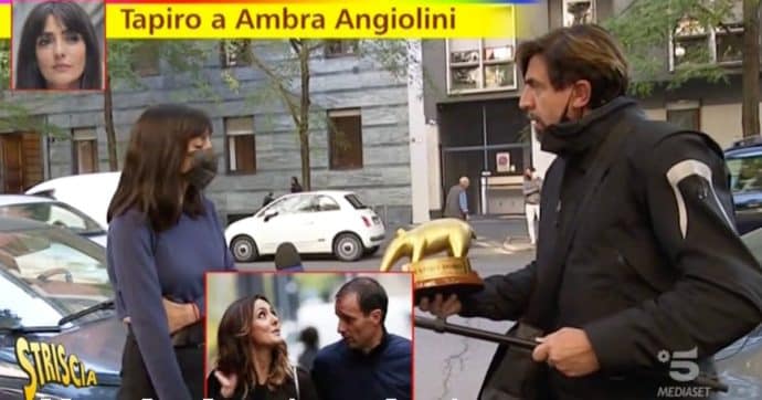 L’ultima vergogna di Striscia La Notizia, tapiro ad Ambra perchè tradita e lasciata da Allegri