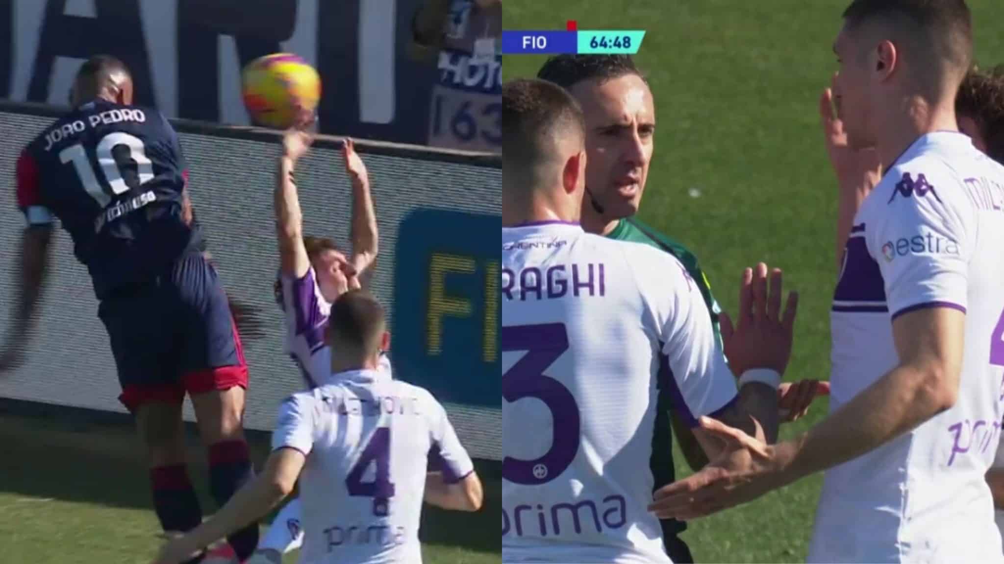 Aureliano sbaglia non vedendo la spinta di Joao Pedro, Maresca al VAR non può correggere