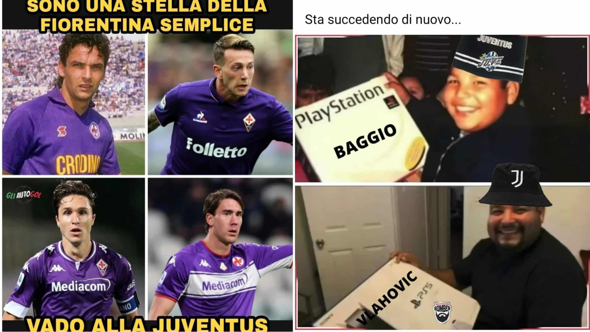 Vlahovic alla Juventus? Social prendono in giro la Fiorentina: “Siete loro succursale, come sempre”
