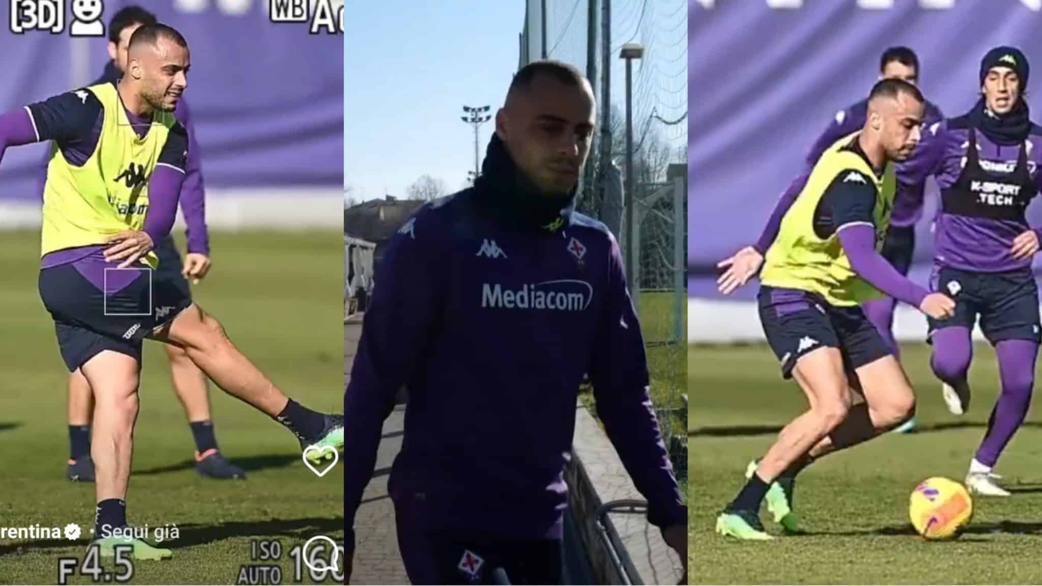 Il video del primo allenamento di Cabral con la Fiorentina, giocate e partita con il gruppo