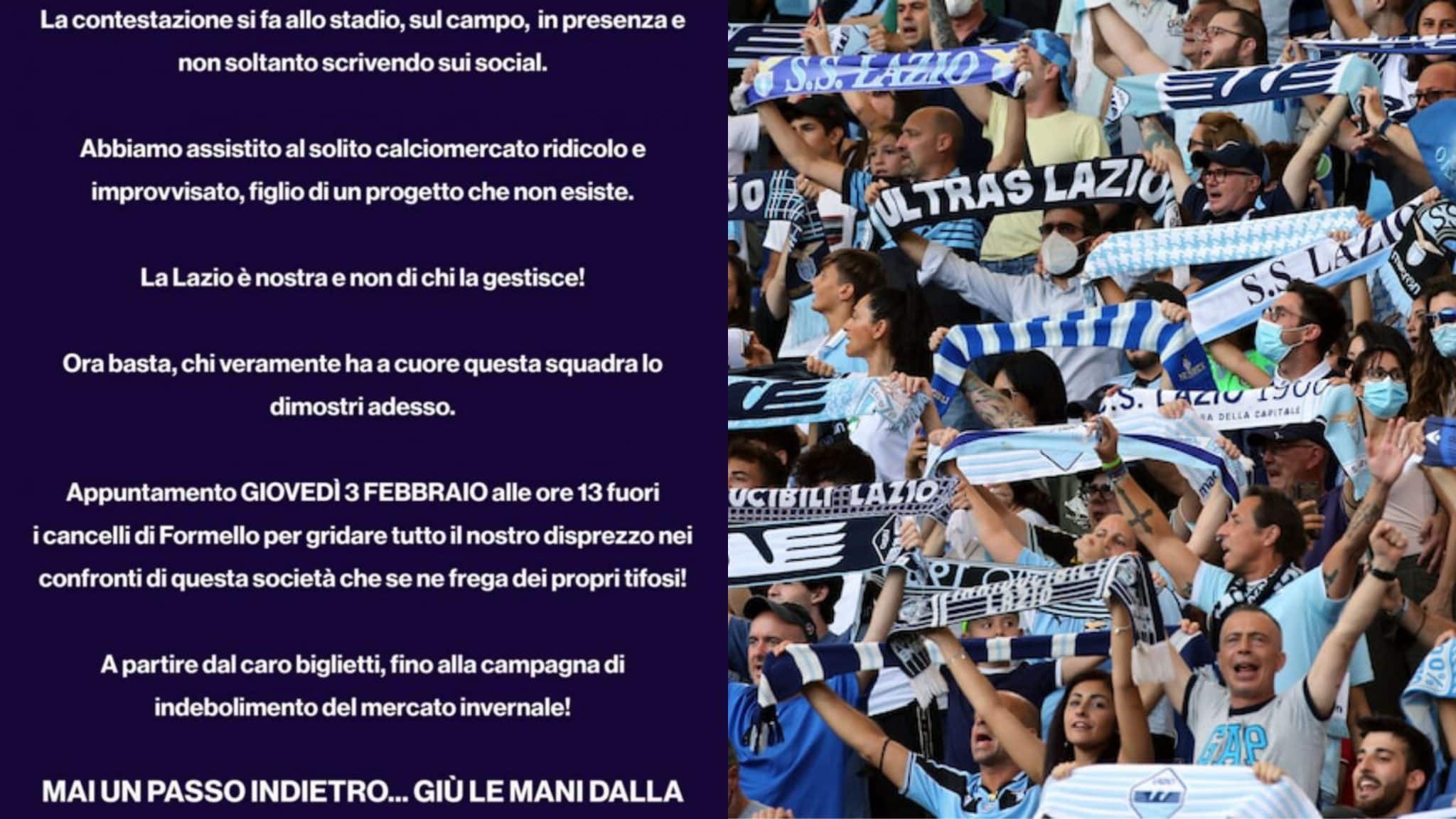 Tifosi della Lazio furiosi annunciano contestazione: “Mercato ridicolo, il progetto non esiste”