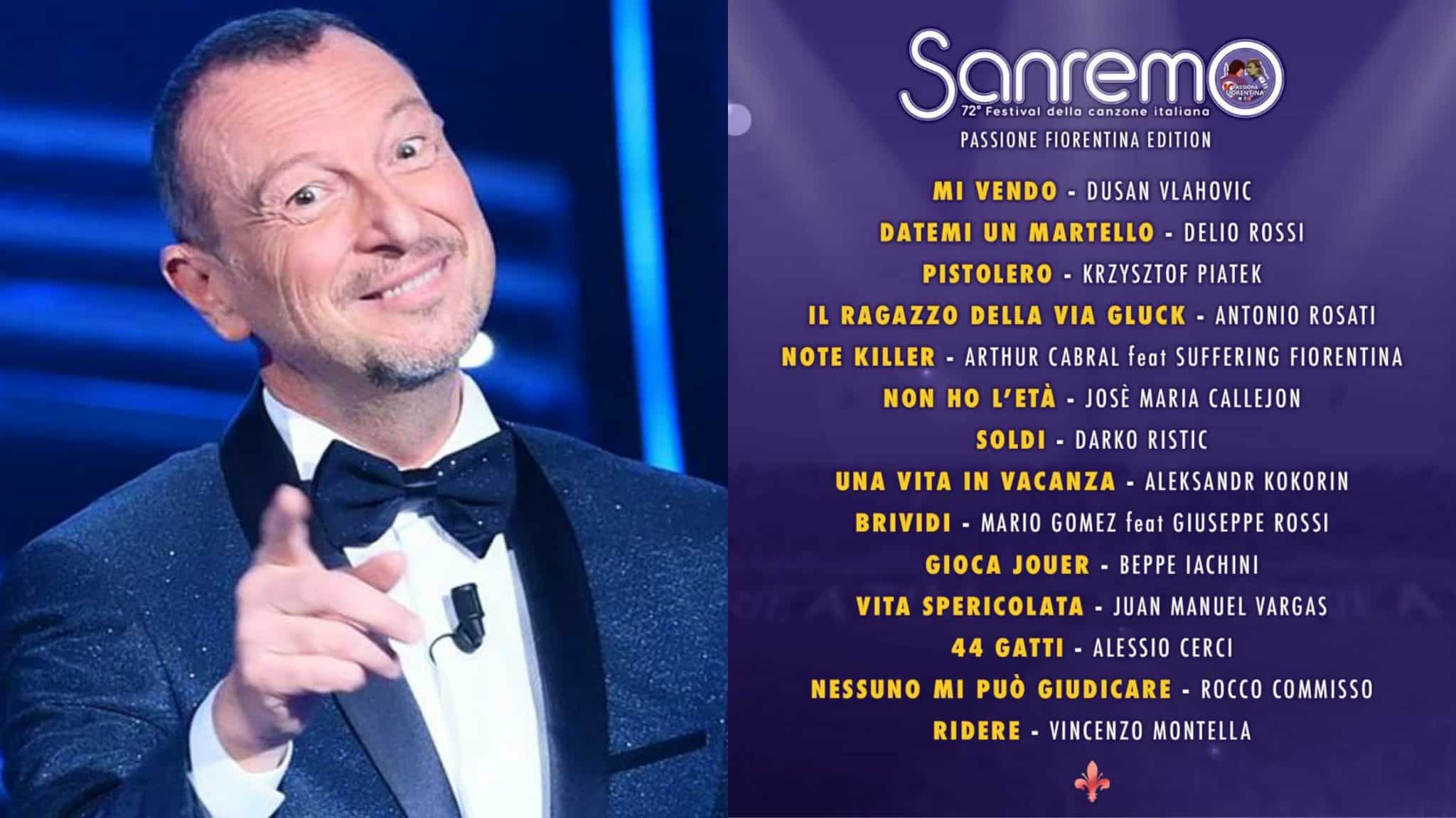 Il Sanremo di Passione Fiorentina, Ristic canta “Soldi” mentre Beppe Iachini canta “Gioca Jouer”