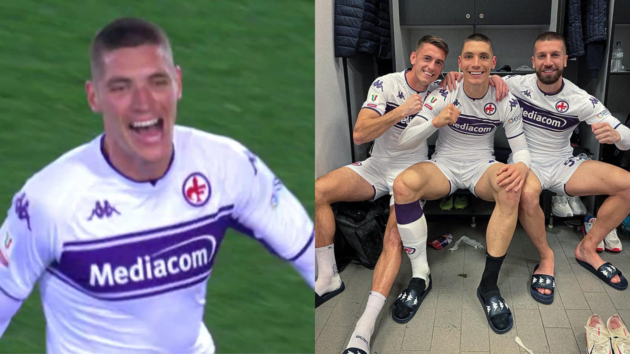 Tutta la gioia di Milenkovic a fine partita: “Emozione unica, siamo in semifinale. Forza grande viola”