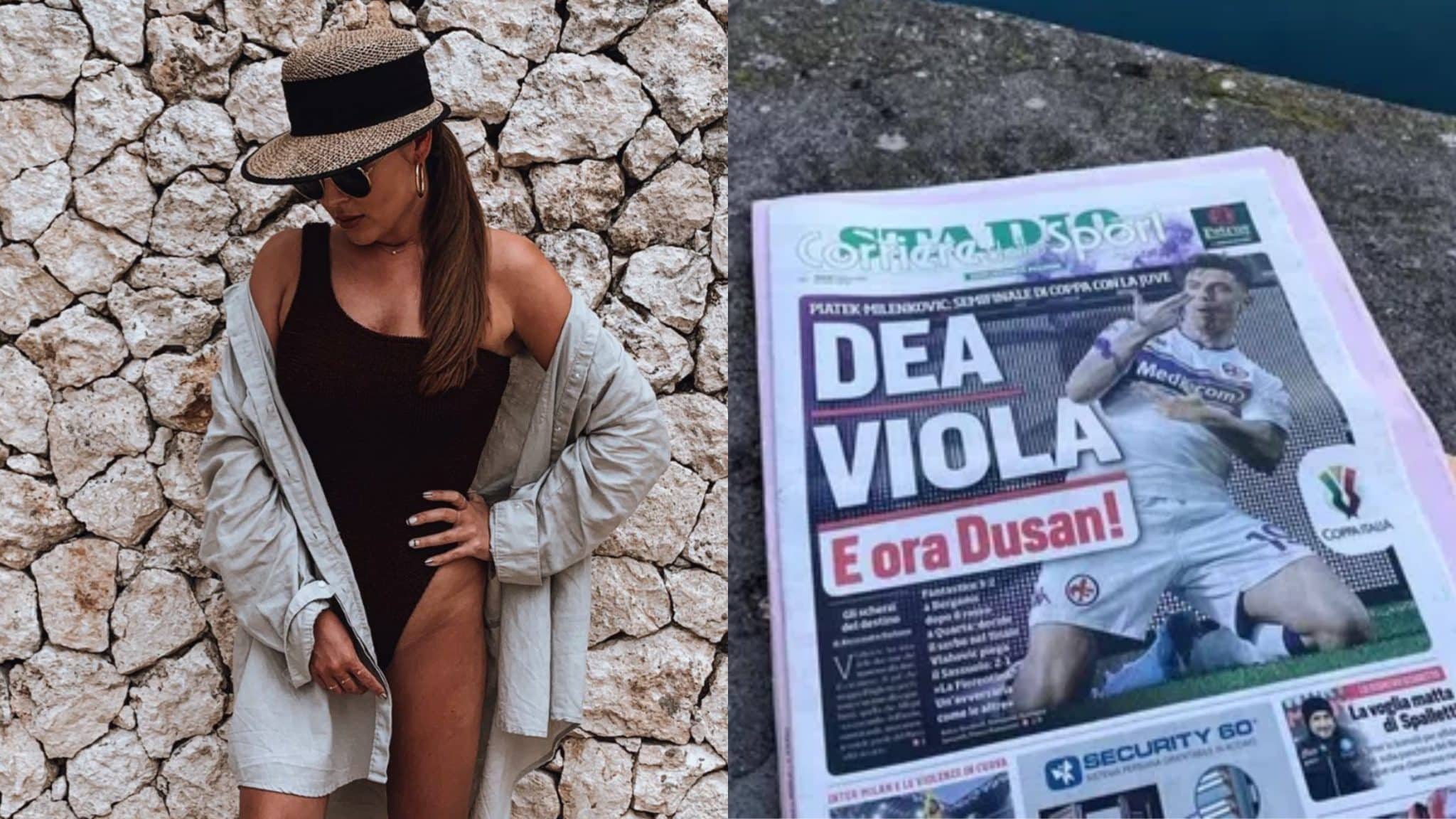 Lady Piatek si gode la doppietta contro l’Atalanta e festeggia postando la prima pagina che lo celebra