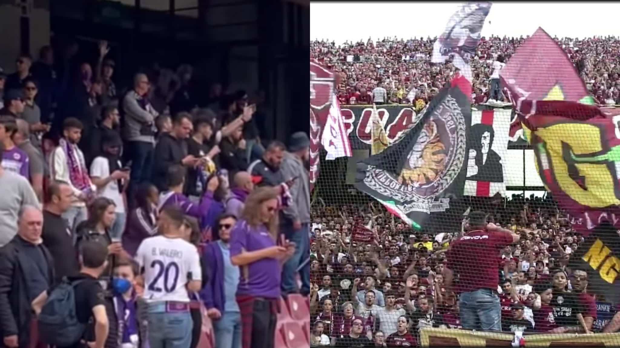 Sfiorato lo scontro tra i tifosi della Fiorentina e quelli della Salernitana, intervenuta la polizia
