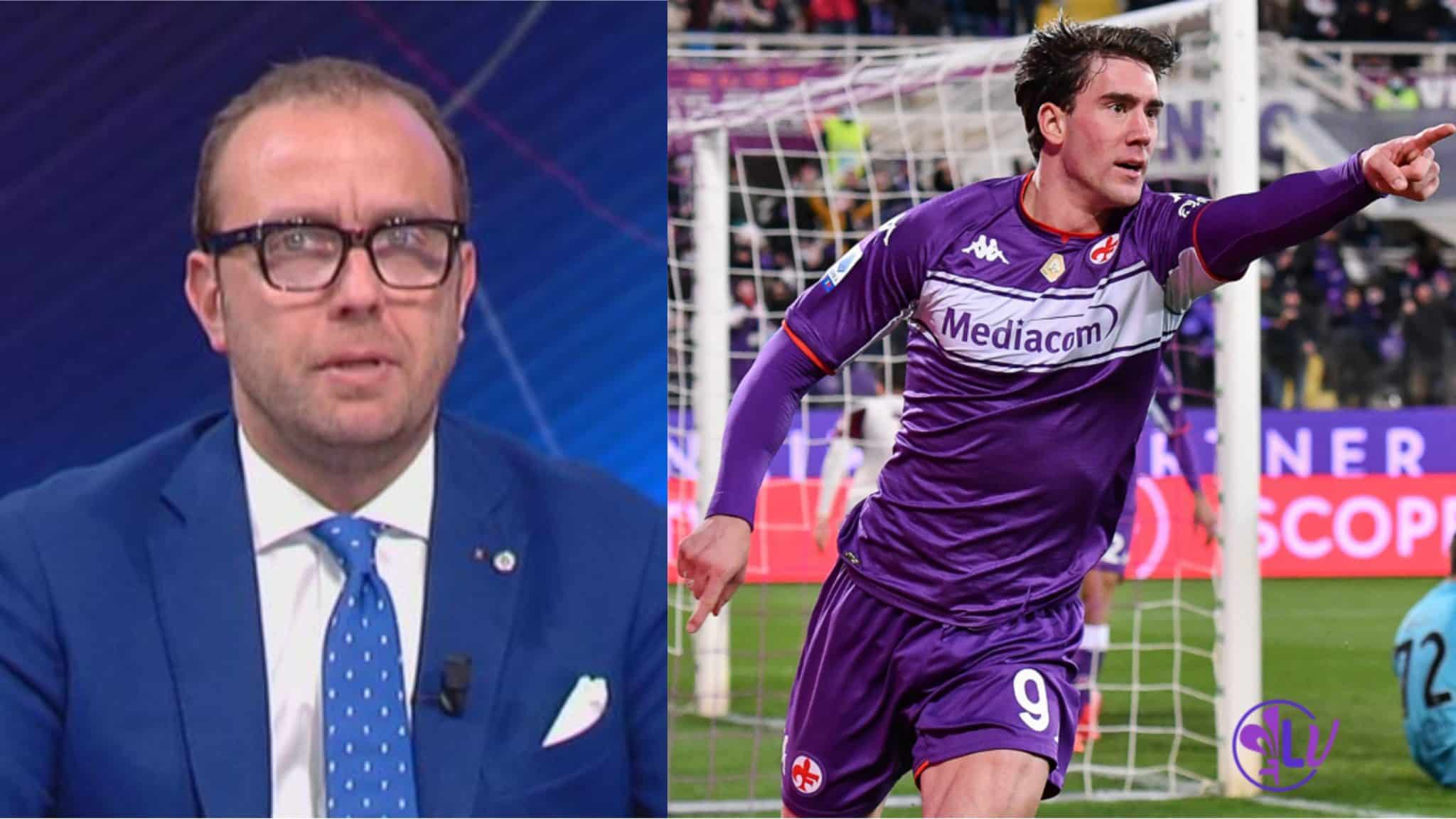 Trevisani ammette: “Vlahovic stava al gioco della Fiorentina come il parmigiano sta sulla pasta al sugo”