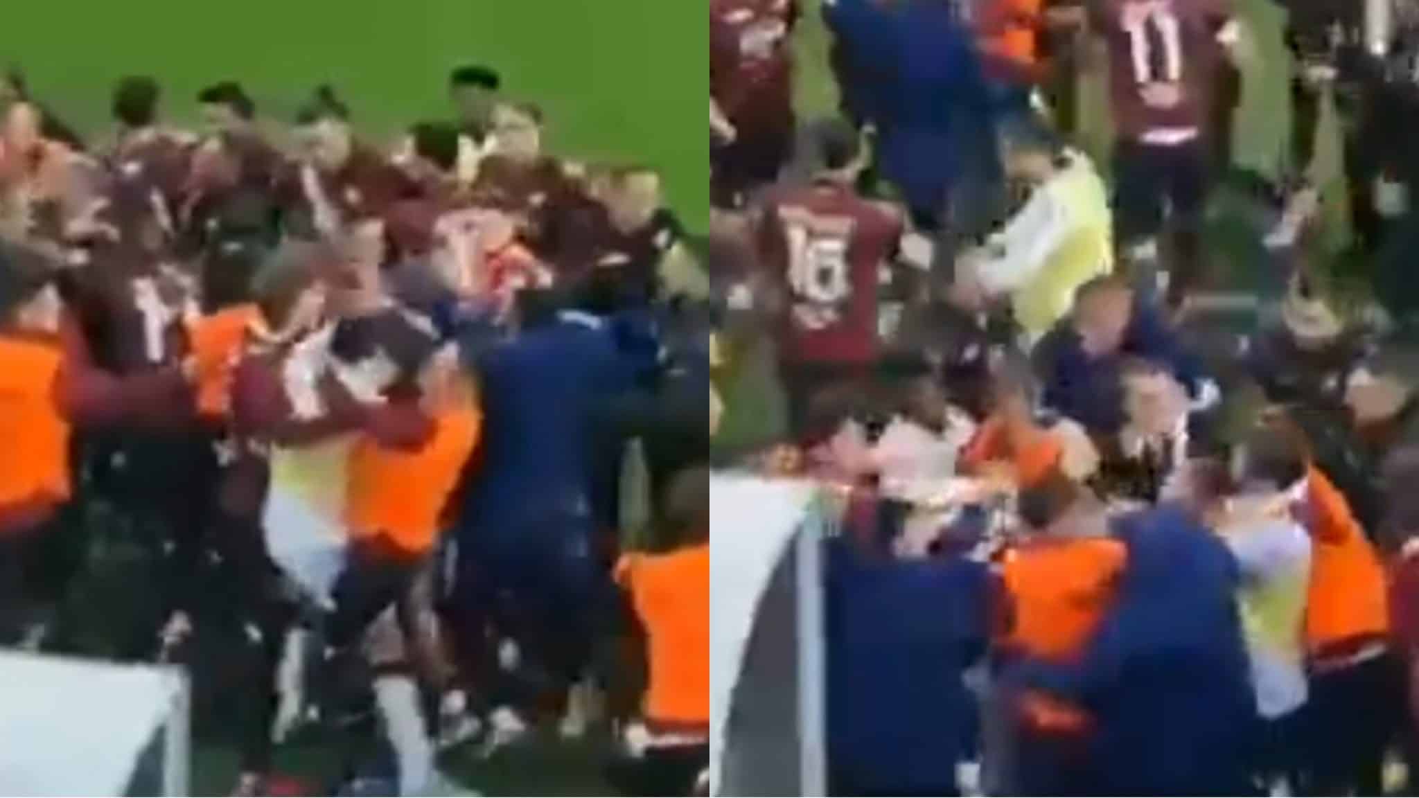 Furia Ribery nella rissa di Salerno. Prende dal collo un giocatore del Cagliari e lo scaglia terra