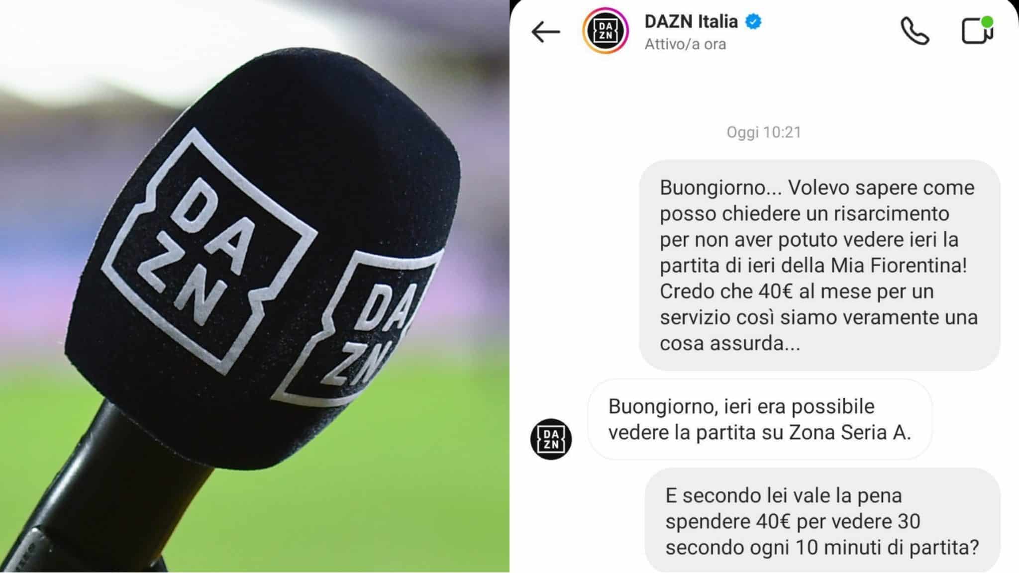 La risposta di Dazn che ha fatto infuriare un tifoso della Fiorentina: “La partita c’era su Zona Serie A”