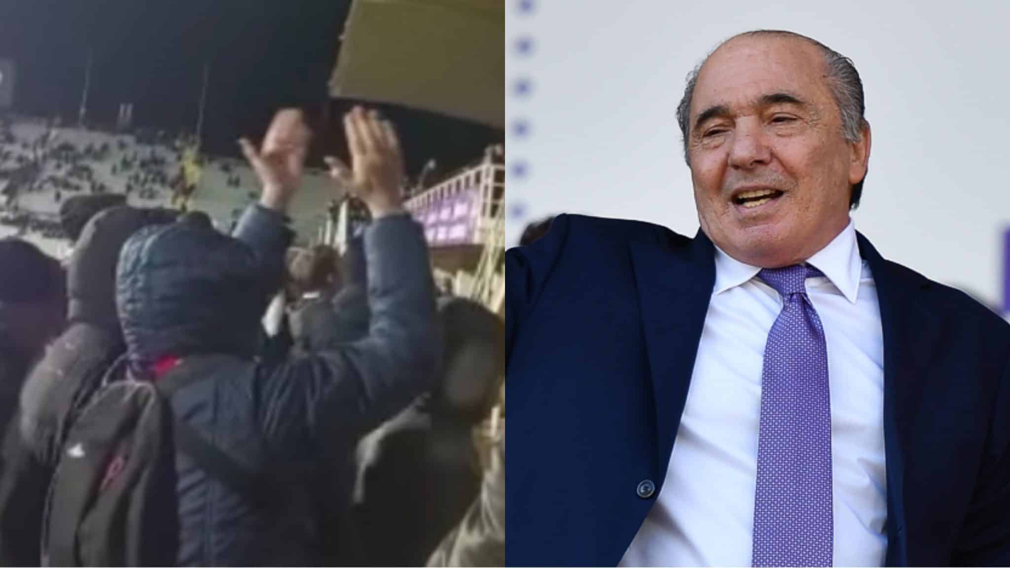 Contestati Commisso e Barone in tribuna dopo la sconfitta della Fiorentina: “Vergogna” “Andate a casa”