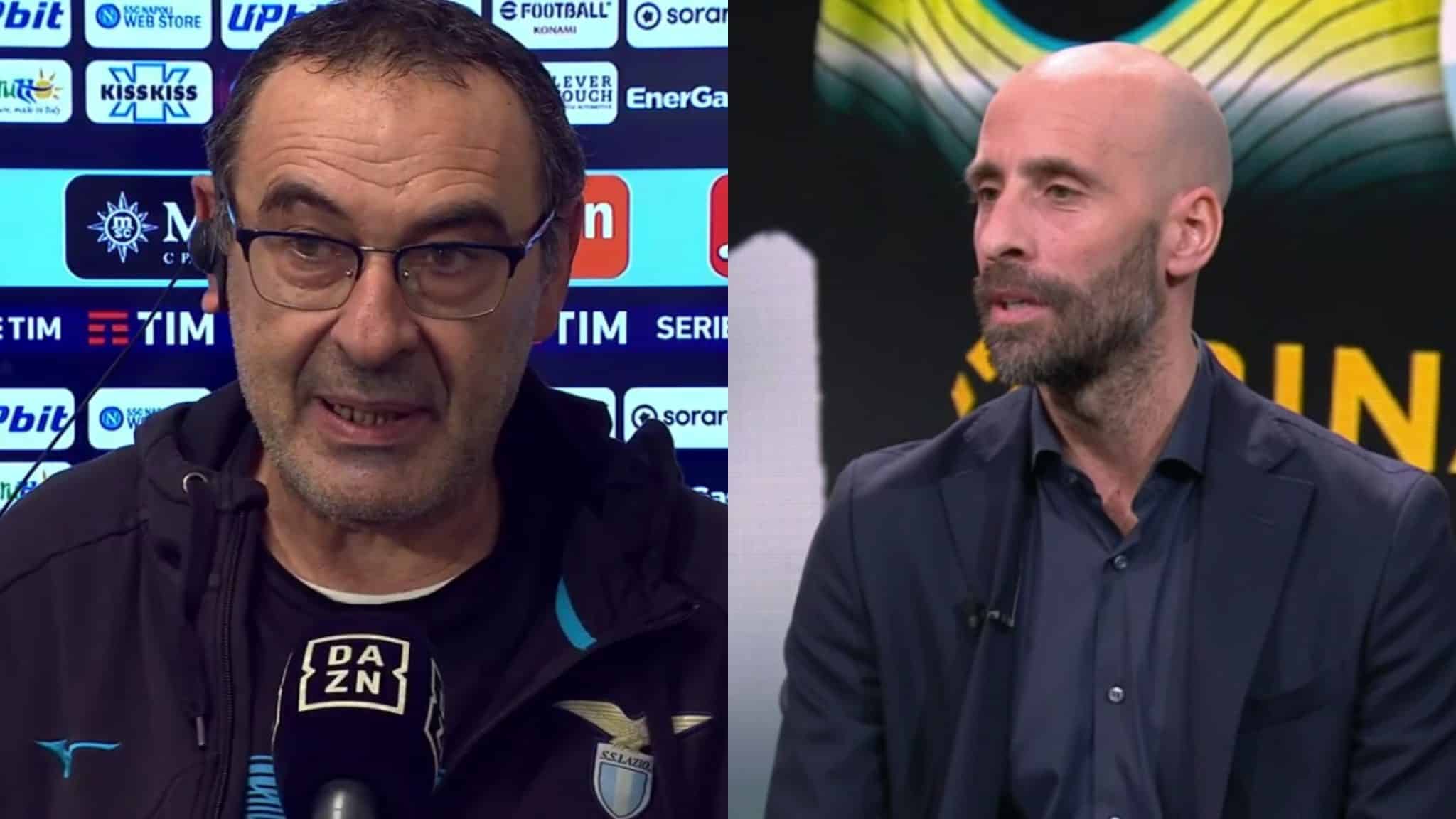 Botta e risposta tra Sarri e Borja Valero in diretta: “Non cambia mai” la risposta: “Dici luoghi comuni”