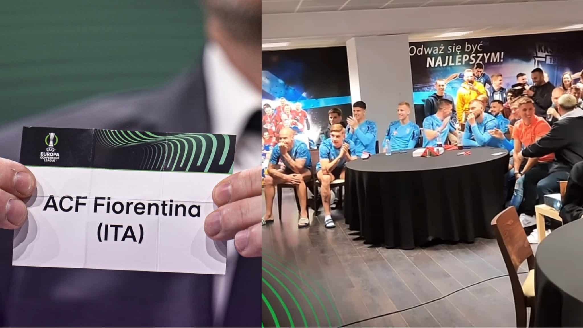 Il video della reazione del Lech Poznan quando hanno sorteggiato la Fiorentina come avversario