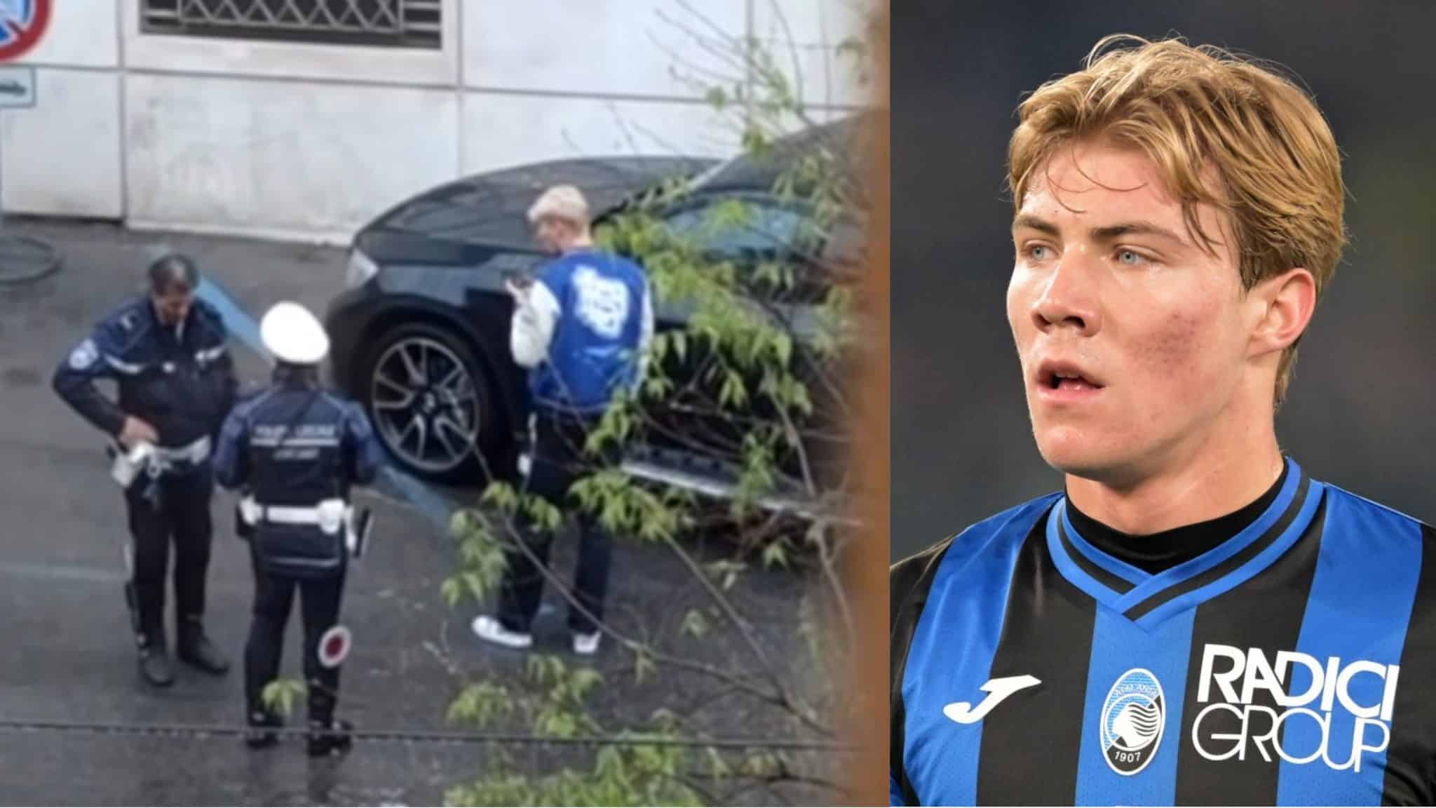 Polizia rimuove macchina di Hojlund davanti ai suoi occhi. Discussione con gli agenti prima di Firenze