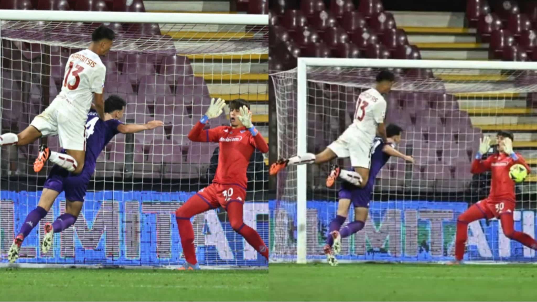 Netto fallo su Lucchesi che fa segnare e vincere la Roma. La Fiorentina pubblica le immagini