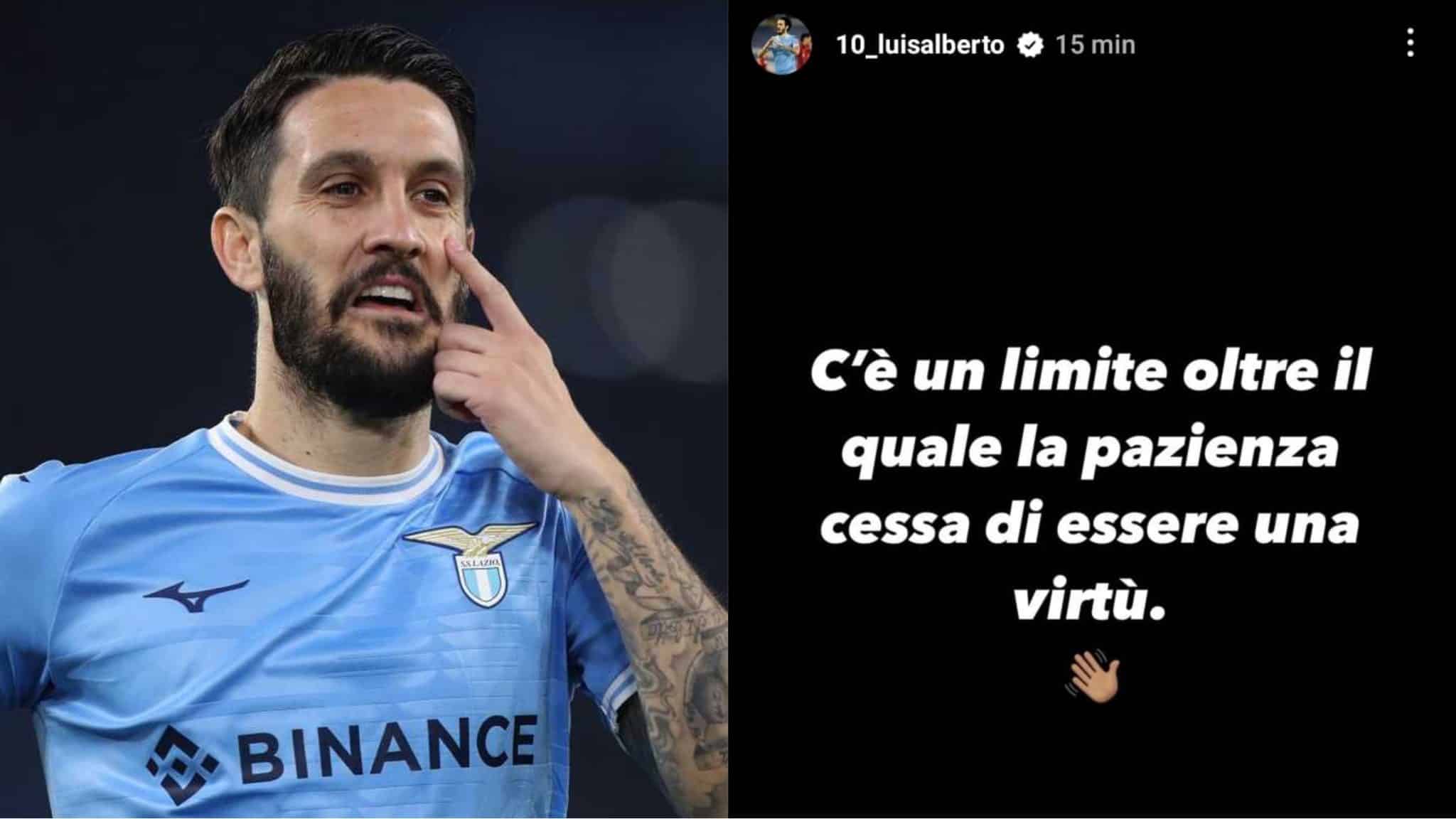 Furia Luis Alberto contro la Lazio, il suo rinnovo non è stato consegnato: “Perdo la pazienza”