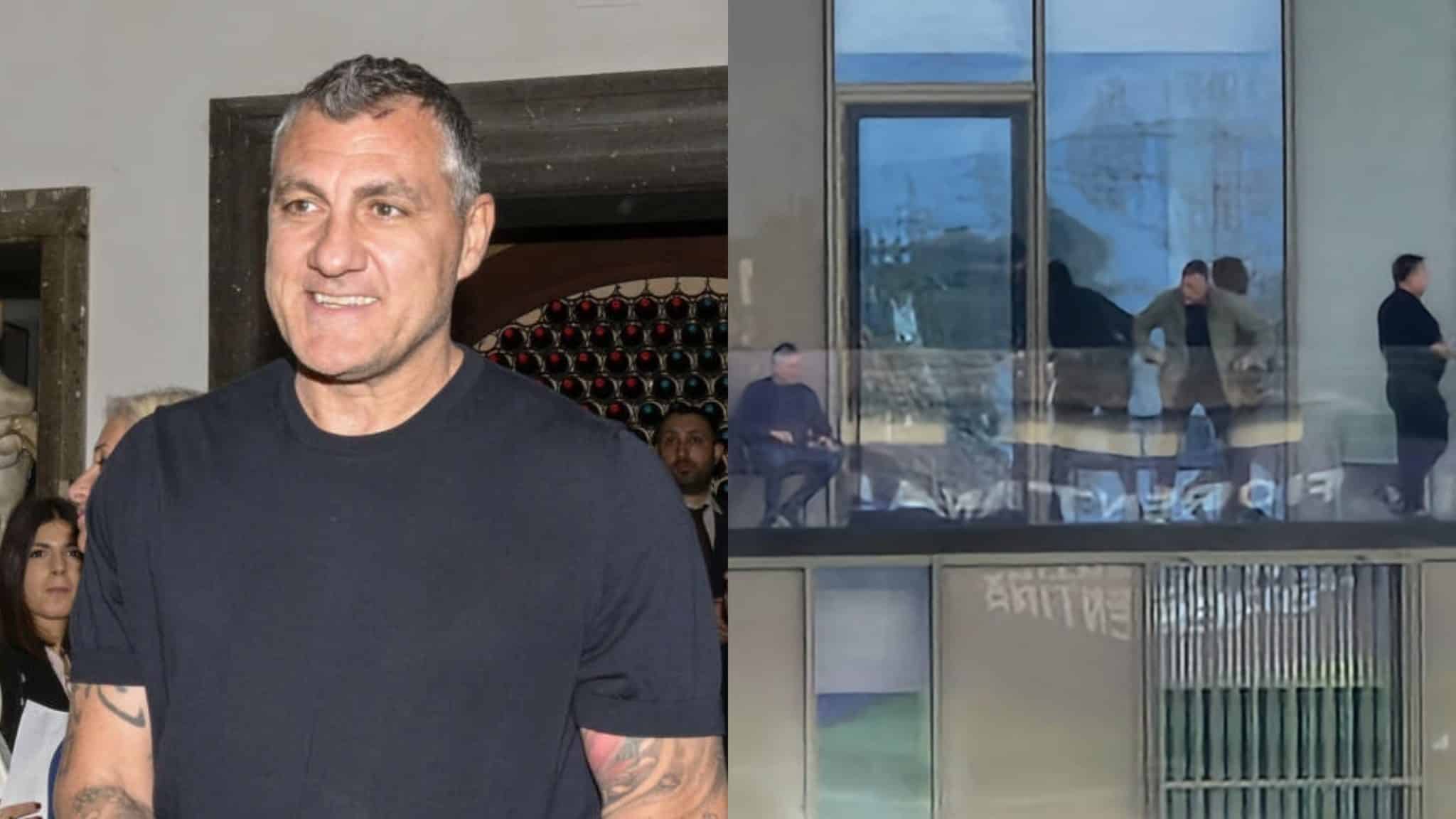 Vieri presente al Viola Park insieme a Barone e a Pradè prima della rifinitura della Fiorentina