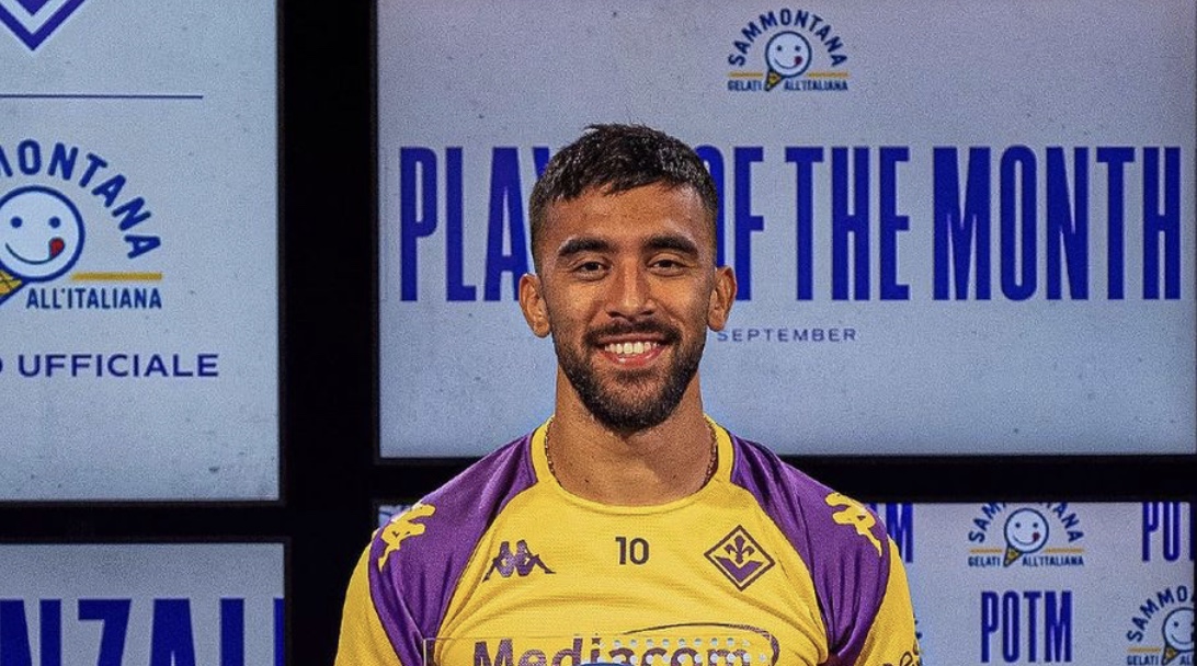 Nico Gonzalez sempre più trascinatore della Fiorentina: è il miglior giocatore del mese di settembre