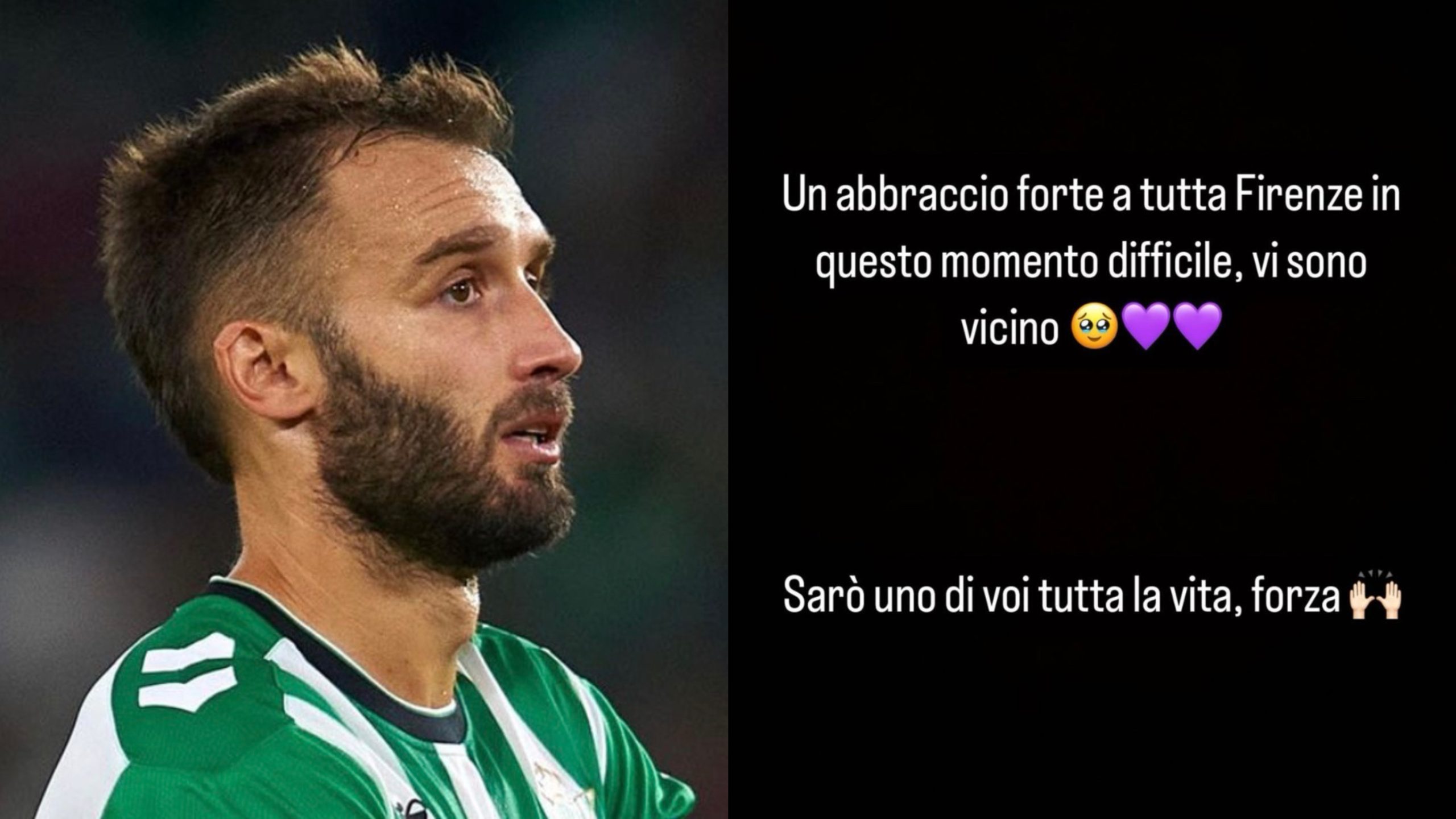 Pezzella abbraccia Firenze: “Vi sono vicino in questo momento difficile. Sarò uno di voi per tutta la vita”