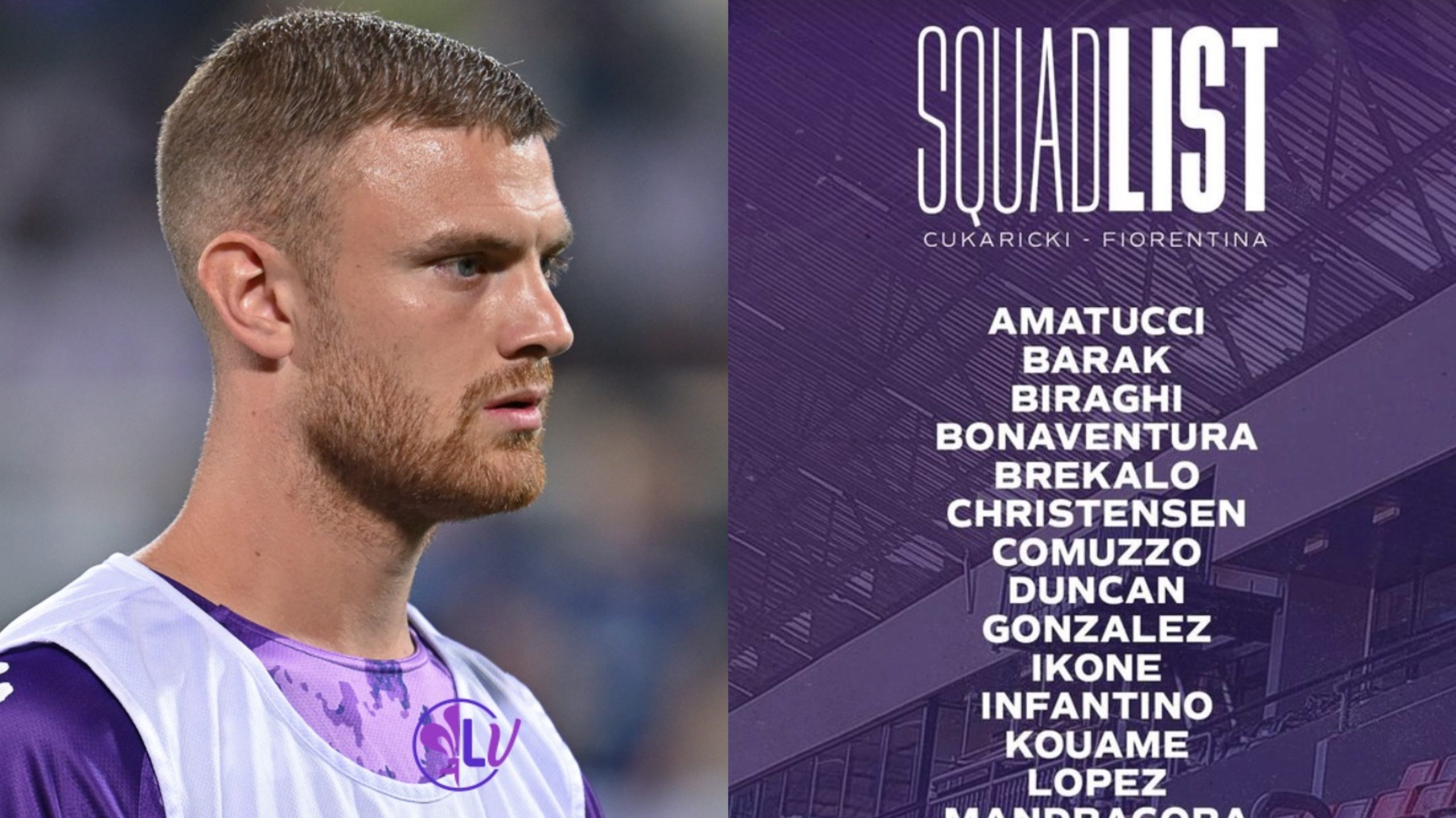 Convocati Fiorentina per il Cukaricki: Beltran non ce la fa, out anche Kayode. Presente Pierozzi
